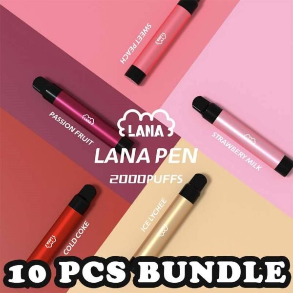 10 X LANA PEN 2000 DISPOSABLE BUNDLE - SG VAPE POWER SINGAPORE SHOP Sale of bundle package LANA PEN 2000 Puffs Disposable , choose 10Pcs flavour get lowest price at SG VAPE POWER SINGAPORE SHOP! The LANA PEN 2000 DISPOSABLE has a fashionable appearance. It uses a stainless steel tube as a carrier and wraps a layer of transparent glass. Lana always pays attention to the user’s comfort and brings customers the ultimate holding experience. The Lana pen is equipped with a high-quality filter cotton core, and the newly developed fog Chemical technology, intelligent temperature control chip, the cigarette holder adopts ergonomic design, which fits most people’s lips and creates a natural smoking experience. The Lana pen does not need to be charged repeatedly and can be thrown away after use. The built-in battery capacity of 1000mAh, 6ml of cigarette The oil reserve ensures that users can finish each Lana pen, and each Lana pen can pump 2000puffs on average. Specifition : Nicotine : 3.5% E-Liquid : 6ml Capacity : 6ml Non-Rechargeable Package Include : 10 X Lana Pen 2000 Puffs Free Delivery Charge ⚠️LANA PEN 2000 FLAVOUR LIST⚠️ Sour Apple Berry Blast Cold Coke Grape Iced Lush Iced (Watermelon) Lychee Iced Mango Milkshake Mineral Water Mixed Fruit Passion Fruit Peach Iced Skittles Strawberry Iced Strawberry Watermelon Tie Guan Yin Lemon Tart Cantaloupe Super Mint Coconut Juice Lime Passion Fruit SG VAPE COD SAME DAY DELIVERY , CASH ON DELIVERY ONLY. TAKE BULK ORDER /MORE ORDER PLS CONTACT ME : SGVAPEPOWER VIEW OUR DAILY NEWS INFORMATION VAPE : TELEGRAM CHANNEL