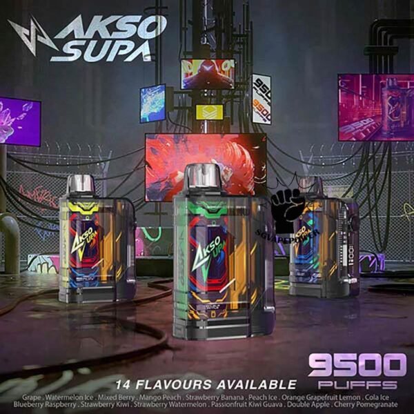 AKSO SUPA 9500 DISPOSABLE - SG VAPE POWER SINGAPORE AKSO SUPA 9500 disposable vape ready stock in our sg singapore store online shop for same day delivery. This Kit are one of the smash-market vape in Malaysia. They pack a rechargeable battery and come prefilled with a whopping 9.5ml of liquid together with an indicator special for battery and liquid level. This allows you to vape longer on a single disposable and makes the AKSO SUPA flavour a great option for traveling, extended road trips, or even just day-to-day use. The Akso Supa 9.5k Puffs is comes with airflow adjustable, same goes with AKSO SUPA. The function for your satisfying your daily vape. The great function of the indicator to alert you the power of battery and the liquid level in the pod. Each AKSO SUPA 9.5k delivers a great flavoring, a satisfying draw and the indicator; three fastors that make for a great disposable. They feel really good in the hand as the rounded it ergonomic to hold vape with. The AKSO SUPA is available more Flavour for you to choose. Specification : Puff: 9500 Puffs E-Liquid: 9.5ML Charging Port: Type C Rechargeable Safety Child Lock Button Adjustable Airflow Nicotine Strength: 50mg / 5% ⚠️AKSO SUPA 9500 FLAVOUR LIST⚠️ Apple Asam Boi Blackcurrant Yakult Creamy Milk Ice Cream Cake Mango Yacult Rootbeer Solero Strawberry Vanilla Donut Vanilla Latte Yakult Nutty Tobacco Blackberry Ice Taro Ice Cream Super Ice Mint Green Grapes Lychee Longan Mango Ice Watermelon Ice Guava Asam Grape Ice Melony Gum Strawberry Gum SG VAPE COD SAME DAY DELIVERY , CASH ON DELIVERY ONLY. TAKE BULK ORDER /MORE ORDER PLS CONTACT ME : SGVAPEPOWER VIEW OUR DAILY NEWS INFORMATION VAPE : TELEGRAM CHANNEL