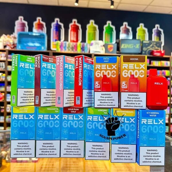 RELX CRUSH POCKET 6000 DISPOSABLE - SG VAPE POWER SINGAPORE SHOP The RELX Crush Pocket 6000 Puffs Disposable vape Ready stock at Singapore sg shop on sale for same day delivery. This kit offers a refreshing summer experience with its subtle sweetness, strong cooling effect, and moderate richness RELX’s innovation guarantees a lively, icy taste. Experience it for yourself and notice the distinction. Ultra icy, ultra rich. RELX Pocket features a puff count of up to 6k puffs, an atomizer with a mech coil 2.0, powered by 10W. Equipped with a 470mAh battery, it reaches 80% charge in just 45 minutes. Specifition :  Puffs: 6000 Puff Nicotine Strength : 3% Charging Time : Roughly 30-45min Battery Capacity : Type-C Rechargeable ⚠️RELX CRUSH POCKET 6000 FLAVOUR LINE UP⚠️ Chrysanthemum Tea (3%) Icy Mineral Water (3%) LongJIng Tea (3%) Mint Freeze (3%) Peach Oolong Tea (3%) Root Beer (3%) Sea Salt Lemon (3%) Sour Plum Cola (3%) TieGuanYin Tea (3%) Watermelon Chill (3%) Creamy Tobacco (5%) Fresh Mint (5%) Mocha (5%) Tangy Grape (5%) Triple Mango (5%) SG VAPE COD SAME DAY DELIVERY , CASH ON DELIVERY ONLY. TAKE BULK ORDER /MORE ORDER PLS CONTACT ME : SGVAPEPOWER VIEW OUR DAILY NEWS INFORMATION VAPE : TELEGRAM CHANNEL