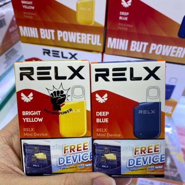 RELX MINI DEVICE - SG VAPE POWER SINGAPORE SHOP Explore the enhanced vaping experience offered by RELX Mini Device. The Device is a unique vaping device that offers the convenience of disposable vapes with the sustainability of a box mod. With features like a rechargeable battery, Vcot™ tech for enhanced flavor, and customization options for e-liquid pods, it stands out in the market. It is also environmentally friendly, promoting a greener future with its rechargeable design. The RELX Mini Device is compatible with Infinity Pod Pro 2, Infinity Pod Pro, and RELX Pod Real. However, it is recommended to use it with the RELX Pod Real for optimal functionality. Experience better taste with Vcot™ tech and choose from a variety of flavors for a personalized vaping experience. Specification: Battery Capacity: 440mAh Size: 52mm x 40mm x 16mm Weight: 15g Resistance Range: 1.0ohm - 1.2ohm Compatible Pod Brands: Relx Infinity Pod Relx Pod Real ⚠️RELX MINI COLOR LINE UP⚠️ Bright Yellow Deep Blue SG VAPE COD SAME DAY DELIVERY , CASH ON DELIVERY ONLY. TAKE BULK ORDER /MORE ORDER PLS CONTACT ME : SGVAPEPOWER VIEW OUR DAILY NEWS INFORMATION VAPE : TELEGRAM CHANNEL