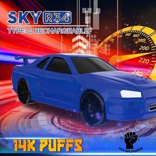 SKY R34 14000 DISPOSABLE - SG VAPE POWER SINGAPORE SHOP The Sky R34 14000 Disposable Pod Device possesses 25ml pre-filled e-juice with various flavor to meet your different needs. Powered by 650mAh high voltage battery, Sky GTR34 Disposable Pod Kit can provide about 14000 puffs. With constant output and consistent taste system , This Vape will bring you real and smooth taste, massive Clouds and solid throat hit. Just get the Sky GTRR34 14000 Vape got the more outstanding and ultimate flavor than other disposable pod kit. Specification : Puff : 14,000 Puffs Capacity : 25ml Rechargeable Battery 650mAh Charging Port: Type-C Nicotine Percent : 5% ⚠️SKY GTR34 14000 FLAVOUR LINE UP⚠️ Grape Blackcurrant Sour Bubblegum Honeydew Watermelon Double Mango Lemon Cola Gummy Bear Mix Berries Mango Grape Mango Lychee Solero Lime SG VAPE COD SAME DAY DELIVERY , CASH ON DELIVERY ONLY. TAKE BULK ORDER /MORE ORDER PLS CONTACT ME : SGVAPEPOWER VIEW OUR DAILY NEWS INFORMATION VAPE : TELEGRAM CHANNEL