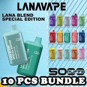 10 X LANA BLEND 5000 BUNDLE - SG VAPE POWER SINGAPORE SHOP Sale of bundle package LANA BLEND 5000 Puffs Disposable , choose 10Pcs flavour get lowest price at SG VAPE POWER SINGAPORE SHOP! Lana Blend 5000 Special Edition Disposable Vape  is a compact and stylish disposable vape kit that offers a convenient and satisfying vaping experience, it is perfect for those who prefer a simple yet stylish look. One of the standout features of the Lanabar 5000 is its flavor options. The device offers a range of flavors to choose from, each with its own unique taste profile. The flavors are well-balanced and do not contain any harsh or irritant ingredients, making for a smooth and enjoyable vaping experience. Whether you prefer sweet, fruity, or menthol flavors, the the Lanabar 5000 has something for everyone. Another advantage of the the Lanabar 5k is its size and portability. The device is small and lightweight, making it easy to carry in your pocket or bag. It’s perfect for those who need a discreet and convenient vaping solution, whether you’re at work, home, or on the go. The disposable design also means that you don’t have to worry about replacing parts or cleaning the device, making it a hassle-free option for those who want a simple and straightforward vaping experience. Specifications : Puff : 5000 Puffs Nicotine : 3% Capacity : 13ml Battery : 850mAh Charging : Rechargeable with Type C Package Include : 10 X Lana Blend 5000 Puffs Free Delivery Charge ⚠️LANA BLEND 5000 FLAVOUR LINE UP⚠️ Aloe Yogurt Chrysanthemum Tea Double Mint Grape Apple Ice Grape Bubblegum Grape Honey Ice Lemon Tea Mango Peach Ice Sea Salt Lemon Strawberry Mango Ice Tie Guan Yin Yakult Watermelon Bubblegum Honeydew Watermelon Pomelo White Tea SG VAPE COD SAME DAY DELIVERY , CASH ON DELIVERY ONLY. TAKE BULK ORDER /MORE ORDER PLS CONTACT ME : SGVAPEPOWER VIEW OUR DAILY NEWS INFORMATION VAPE : TELEGRAM CHANNEL