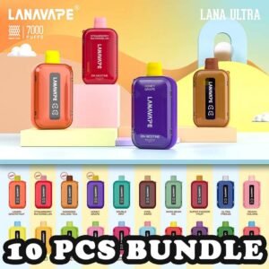 10 X LANA ULTRA 7000 BUNDLE - SG VAPE POWER SINGAPORE SHOP Sale of bundle package LANA ULTRA 7000 Puffs Disposable , choose 10Pcs flavour get lowest price at SG VAPE POWER SINGAPORE SHOP! The LANA Ultra 7000 Puffs disposable vape is a vaporizer that contains 3% nicotine. This disposable device is designed to provide users with the best quality vapor possible, making it an excellent choice for those who enjoy nicotine. This device was specifically created to offer a superior experience for nicotine enthusiasts and can enhance your buzz for a significant amount of time. lt's featured an intelligent LED display shows the battery life and eliquid indicator. The battery life is shown in a percentage. The e-Liquid indicator is shown as a waterdrop let with lines in it. It is with mesh coil. These devices use a heating element that has mesh material, creating a larger surface area for the e-liquid to contact and heat up evenly. The more lines in the droplet, the higher the juice amount is. It is the perfect choice for vapers looking for a high-quality, long-lasting, and convenient vape. With its impressive 10ML capacity and 550mAh battery, this device is designed to last fordays, delivering up to 7000 puffs per device. Specifition :  Nicotine 30mg (3%) Approx. 7000 puffs Capacity 10ml Rechargeable Battery 550mAh Charging Port: Type-C Package Include : 10 X Lana Ultra 7000 Puffs Free Delivery Charge ⚠️LANA ULTRA 7000 FLAVOUR LINE UP⚠️ Chilled Watermelon Cool Lychee Cool Sarsi Double Mint Dongding Oolong Tea Grape Ribena Honey Grape Jasmine Longjing Tea Lemon Cola Lemon Grapefruit Mango Yakult Mixed Berries Mung Bean Ice Peach Oolong Sea Salt Lemon Super Passion Fruit Strawberry Kiwi Strawberry Watermelon Tieguanyin Tea Ultra Freeze Kumquat Lemon (New) Green Apple Grape (New) Watermelon Jasmine Tea (New) Chrysanthemum Tea (New) SG VAPE COD SAME DAY DELIVERY , CASH ON DELIVERY ONLY. TAKE BULK ORDER /MORE ORDER PLS CONTACT ME : SGVAPEPOWER VIEW OUR DAILY NEWS INFORMATION VAPE : TELEGRAM CHANNEL