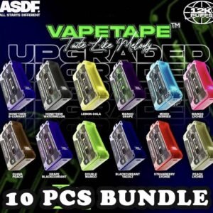 10 X VAPETAPE 12000 BUNDLE - SG VAPE POWER SINGAPORE SHOP Sale of bundle package VAPETAPE 12000 Puffs Disposable , choose 10Pcs flavour get lowest price at SG VAPE POWER SINGAPORE SHOP! The Vape tape 12k Ready stock in our sg singapore store online shop for same day delivery. This Kit is a Malaysian e-cigarette made specifically for the Malaysian palate,  Vapetape 12000 Rechargeable Disposable , have features rich smells and delectable flavours. We are the best online vape store in Singapore, therefore I guarantee you can test it Vapetape 12k right now at SG VAPE SINGAPORE. Try out quickly at our store now ! Discover out Vape tape 12k signature Double Mango flavor, alongside popular options like Vapetape 12k puffs Honeydew Watermelon, Sour Bubblegum , Solero Lime , Watermelon Peach, Gummy Bear, and Strawberry Lemon Tart. For those craving extra sweetness, you can also enjoy Ice Lemon Tea or Red Slurpee flavors. Specification : Nicotine 50mg (5%) Approx. 12000 puffs Mesh Coil Rechargeable Battery Charging Port: Type-C Package Include : 10 X Vapetape 12000 Puffs Free Delivery Charge ⚠️VAPETAPE 12000 FLAVOUR LINE UP⚠️ Double Mango Mango Grape Mango Lychee Strawberry Lychee Lychee Blackcurrant Grape Blackcurrant Honeydew Watermelon Pineapple Orange Kiwi Passion Fruit Guava Peach Mixed Berries Lemon Cola Blackcurrant Yakult Gummy Bear Solero Lime Sour Bubblegum Banana Custard Strawberry Lemon Tart Honeydew Blackcurrant Ice Lemon Tea Red Slurpee Grape Bubblegum Yakult Watermelon Peach Peach Lychee SG VAPE COD SAME DAY DELIVERY , CASH ON DELIVERY ONLY. TAKE BULK ORDER /MORE ORDER PLS CONTACT ME : SGVAPEPOWER VIEW OUR DAILY NEWS INFORMATION VAPE : TELEGRAM CHANNEL