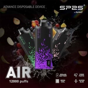 SP2S AIR 12000 DISPOSABLE - SG VAPE POWER SINGAPORE SHOP Discover the SP2S Air 12000 ( 12k Puffs ) Disposable , a popular product available at SG VAPE SHOP in Singapore. Find out more about this high-quality vape product and how it can enhance your vaping experience. The SP2s Air 12k is a rechargeable disposable vape device offering up to 12,000 puffs. It is powered by a 600mAh battery and features Type-C fast charging for convenient and quick recharges. This device is known for its sleek design and user-friendly features, catering to vapers who need a long-lasting and hassle-free vaping experience. Available in various flavors, it is highly regarded in Singapore for its reliability and quality. Specification : Approx. 12000 Puffs Capacity 8ml Super Slim Design Mesh Coil Rechargeable Battery 600mAh Charging Port: Type-C ⚠️SP2S AIR 12000 FLAVOUR LINE UP⚠️ Apctic Mint Green Apple Soda Himalaya Jasmine Himalaya Mineral Himalaya Tie Guan Yin Icy Melon Kiwi Passion Guava Lychee Breeze Passion Lemonade Peach Green Tea Plum Guava SG VAPE COD SAME DAY DELIVERY , CASH ON DELIVERY ONLY. TAKE BULK ORDER /MORE ORDER PLS CONTACT ME : SGVAPEPOWER VIEW OUR DAILY NEWS INFORMATION VAPE : TELEGRAM CHANNEL