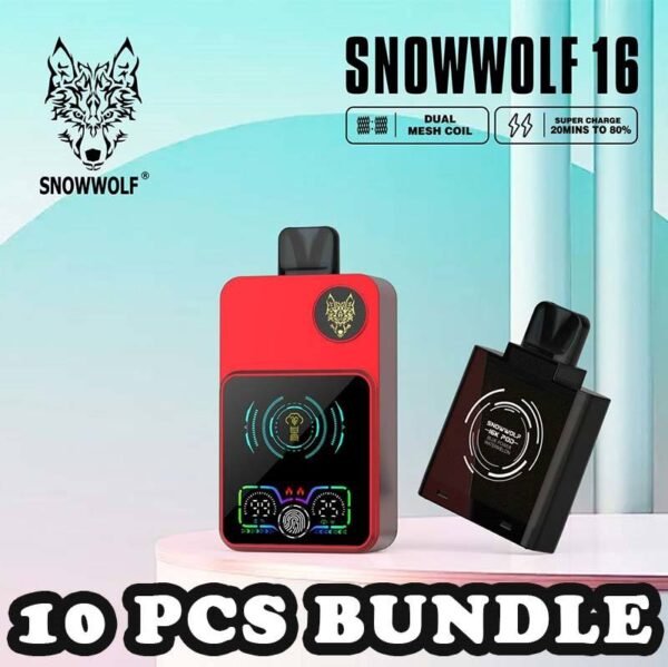 10PCS SNOWWOLF 16000 ( CARTRIDGE POD ) BUNDLE - SG VAPE POWER SINGAPORE SHOP Sale of bundle package SNOWWOLF 16000 Puffs - Cartridge Pod Disposable , choose 10 x flavour get lowest price at SG VAPE POWER SINGAPORE SHOP! The SNOWWOLF 16000 ( 16K Puffs ) STARTER KIT & CARTRIDGE POD Disposable vape Ready stock in our sg singapore store online shop for same day delivery. Introducing the innovative Snowwolf Smart HD with an impressive 16,000 puffs capacity. It feature a vibrant HD screen displaying your vaping duration, voltage level, battery life, and liquid percentage. Customize your experience with adjustable voltage settings from 5W to a powerful 15W, all powered by a reliable 650mAh battery with fast charging, 80% charge in just 20 minutes. Discover a unique feature – automatic vaping time monitoring for easy tracking of your sessions. Elevate your vaping experience with the Snowwolf . Locking/Unlocking the Device: To lock or unlock the device, press the button for 3 seconds. Switching Voltage: To switch the voltage, press the button 1 times. Each press will change the voltage in 1W increments. The available voltage options from 5W to 15W. CARTRIDGE Package Include : X1 Prefilled Pod 16k Puffs Specifition : Nicotine Strength: 50mg ( 5% ) Battery Capacity : 800mAh Wattage : 15-25 watts adjustable Charging : 20 mins super charge Coils : Dual Mesh Coil E-liquid capacity : 12ml Package Include : 10PCS Snowwolf 16000 Puffs - Cartridge Pod Free Delivery Charge ⚠️SNOWWOLF 16000 CARTRIDGE POD FLAVOUR LINE UP⚠️ Blow Pop (Strawberry BBG) Blue Power Watermelon (Berry Watermelon BBG) Meta Moon (Strawberry Watermelon Honeydew) Watermelon Mint Bubblegum Kiwi Passion Fruit Aloe Cream Cake Taro Ice Cream Double Mango Lychee Grape Strawberry Watermelon Strawberry Grape Candy Skittles SG VAPE COD SAME DAY DELIVERY , CASH ON DELIVERY ONLY. TAKE BULK ORDER /MORE ORDER PLS CONTACT ME : SGVAPEPOWER VIEW OUR DAILY NEWS INFORMATION VAPE : TELEGRAM CHANNEL