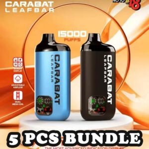 5 X CARABAT LEAFBAR 15000 ( Starter Kit ) BUNDLE - SG VAPE POWER SINGAPORE SHOP Sale of bundle package CARABAT LEAFBAR 15000 Puffs - Starter Kit Disposable , choose 5Pcs flavour get lowest price at SG VAPE POWER SINGAPORE SHOP! The CARABAT LEAFBAR 15000 ( 15K Puffs ) DISPOSABLE VAPE Ready stock in singapore store sg online shop line up. The Kit 15k is starter kit & prefilled cartridge pod system design,  This kit is lasted production from CARABAT VAPE company, available 10 +plus flavour for singapore vaper choose!try it now! The new carabat leafbar 15000 puffs is ready stock in Singapore. The device is comes with starter kit and pod version. Battery device and flavor pod is included in starter kit package, the pod package only comes with pod. If you looking for big capacity vape device, the carabat is your first choice because it can support up to 15000 puffs per device! STARTER KIT Package Include : X1 Carabat Device Battery X1 Prefilled Pod 15k Puffs Specifications: Nicotine 5 % Approx. 15000 Puffs Safety Child Lock Dual Mesh Coil Adjustable Airflow Rechargeable Battery (Type C Port) Package Include : 5 X Carabat Leafbar 15000 Puffs - Starter Kit Free Delivery Charge ⚠️CARABAT LEAFBAR 15K ( STARTER KIT  ) FLAVOUR LIST⚠️ Watermelon Tobacco Vanilla Double Guava Blackcurrant Lychee Rootbeer Vanilla Milkshake Blackcurrant Lychee Melon Mango Mango Shak Honeydew Energy Drink Pineapple Berry Citrus Watermelon Splash Popcorn Caramel Grape Gum Gold Mango Ice Fresh Watermelon Ice Gummy Gum Ice Grape Ice SG VAPE COD SAME DAY DELIVERY , CASH ON DELIVERY ONLY. TAKE BULK ORDER /MORE ORDER PLS CONTACT ME : SGVAPEPOWER VIEW OUR DAILY NEWS INFORMATION VAPE : TELEGRAM CHANNEL