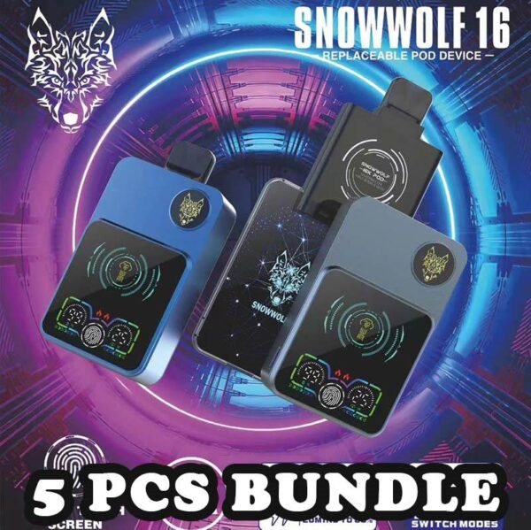 5 X SNOWWOLF 16000 ( Starter Kit ) BUNDLE - SG VAPE POWER SINGAPORE SHOP Sale of bundle package SNOWWOLF 16000 Puffs - Starter Kit Disposable , choose 5Pcs flavour get lowest price at SG VAPE POWER SINGAPORE SHOP! The SNOWWOLF 16000 ( 16K Puffs ) STARTER KIT & CARTRIDGE POD Disposable vape Ready stock in our sg singapore store online shop for same day delivery. Introducing the innovative Snowwolf Smart HD with an impressive 16,000 puffs capacity. It feature a vibrant HD screen displaying your vaping duration, voltage level, battery life, and liquid percentage. Customize your experience with adjustable voltage settings from 5W to a powerful 15W, all powered by a reliable 650mAh battery with fast charging, 80% charge in just 20 minutes. Discover a unique feature – automatic vaping time monitoring for easy tracking of your sessions. Elevate your vaping experience with the Snowwolf . Locking/Unlocking the Device: To lock or unlock the device, press the button for 3 seconds. Switching Voltage: To switch the voltage, press the button 1 times. Each press will change the voltage in 1W increments. The available voltage options from 5W to 15W. STARTER KIT Package Include : X1 SNOWWOLF Device Battery X1 Prefilled Pod 16k Puffs Specifition : Nicotine Strength: 50mg ( 5% ) Battery Capacity : 800mAh Wattage : 15-25 watts adjustable Charging : 20 mins super charge Coils : Dual Mesh Coil E-liquid capacity : 12ml Package Include : 5 X Snowwolf 16000 Puffs - Starter Kit Free Delivery Charge ⚠️SNOWWOLF 16000 STARTER KIT FLAVOUR LINE UP⚠️ Blow Pop (Strawberry BBG) Blue Power Watermelon (Berry Watermelon BBG) Meta Moon (Strawberry Watermelon Honeydew) Watermelon Mint Bubblegum Kiwi Passion Fruit Aloe Cream Cake Taro Ice Cream Double Mango Lychee Grape Strawberry Watermelon Strawberry Grape Candy Skittles SG VAPE COD SAME DAY DELIVERY , CASH ON DELIVERY ONLY. TAKE BULK ORDER /MORE ORDER PLS CONTACT ME : SGVAPEPOWER VIEW OUR DAILY NEWS INFORMATION VAPE : TELEGRAM CHANNEL