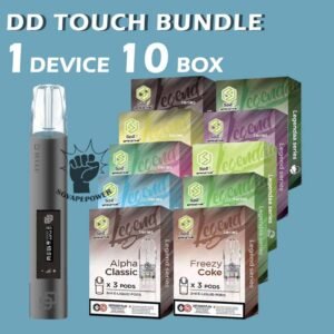 DD TOUCH BUNDLE 205 - SG VAPE POWER SINGAPORE SHOP Sale of bundle package DD TOUCH DEVICE BUNDLE 205 , choose 1 device and 10 flavour get lowest price and free delivery at SG VAPE POWER SINGAPORE SHOP! DD Touch Vape device Ready stock in our sg singapore store online shop. This kit outsell is made of space aluminum, with obvious aroma experience and cool lighting effect. It has global initiative touch screen to adjust high and low power also. The lower power of 7.5w can bring fine smoke and soft taste, and the high power which is 10w can bring more smoke, more fragrant and fuller taste. D TOUCH Device is the most unique vape device with cutting-edge technology. Equipped with LED display screen, user able to adjust high and low power wattage via initiative touch screen function. With the intelligence recording puffs, D Touch Device knows about your smoking habits. D Touch Device has battery level screen display, 5V/0.8A fast charging, fully charged in 30min. Specification : Low Power: 7w Hight power: 10w Fully charged : 30min Rechargeable via Type C cable Package Include : 1 Pcs DD TOUCH DEVICE 10 Box Flavour Pod (Sp2 / R-one / Lana Pod) Free Delivery Charge ⚠️DD TOUCH DEVICE COLOR LINE UP⚠️ Beast Black Adam Blade Flash Legend Loki Thor Ultra Vision Winter Soldier SG VAPE COD SAME DAY DELIVERY , CASH ON DELIVERY ONLY. TAKE BULK ORDER /MORE ORDER PLS CONTACT ME : SGVAPEPOWER VIEW OUR DAILY NEWS INFORMATION VAPE : TELEGRAM CHANNEL